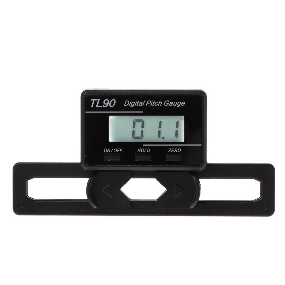 TL90 LCD Digital Pitch Gauge Screw Pitch Gauge with Gyro Sensor for RC Helicopter Airplane Blade Setup for ST250 to ST800 Size Models