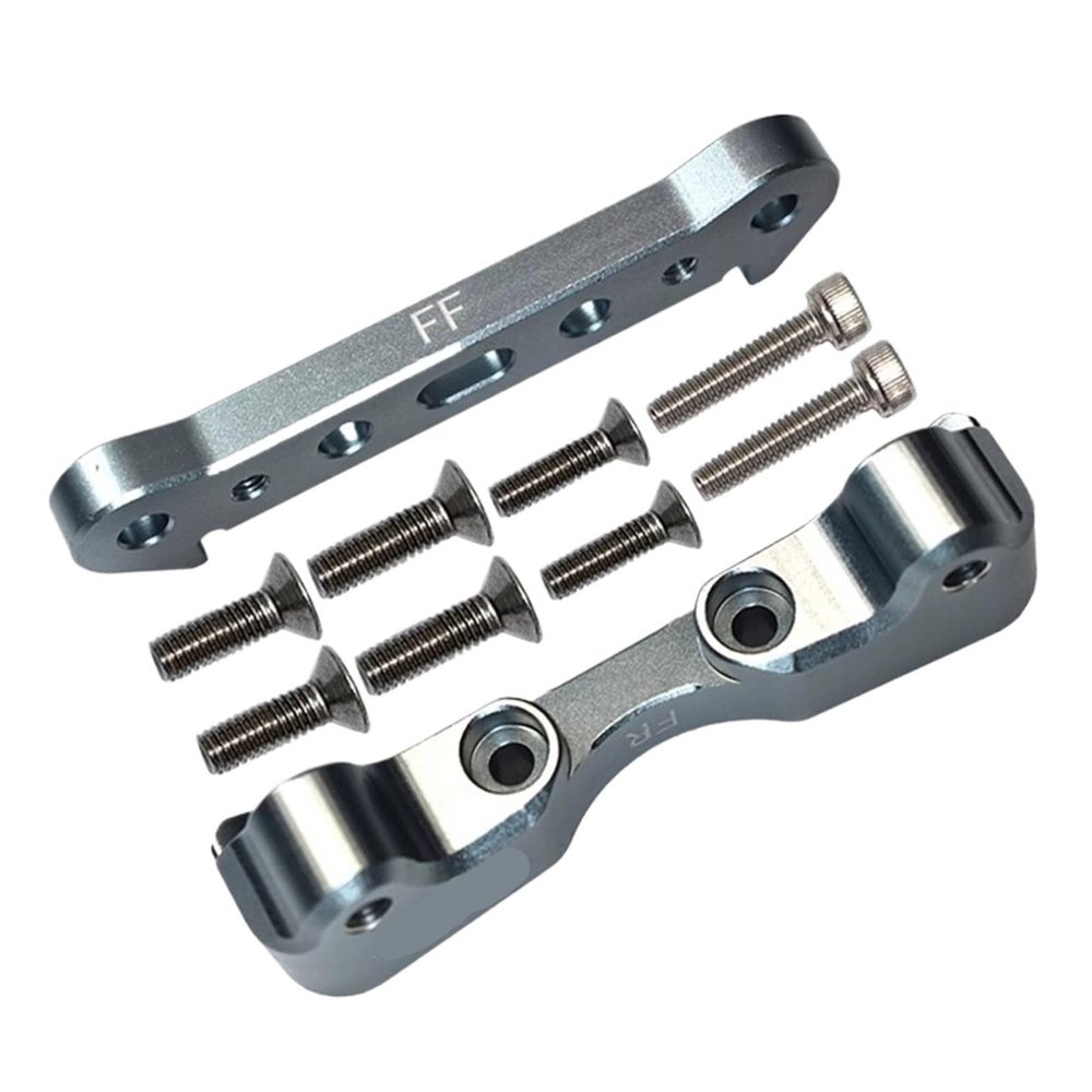 Aluminum Front Lower Suspension Mount for AR-RMA 1/5 KRATON 8S ARA110002T1/ARA110002T2 ARA330555+ARA330556+ARA330594(Silver)