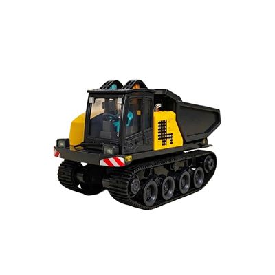 FILONA 1/50 RC Dump Truck, 2.4GHz 26CH RC Construction Vehicle with Unlimited Rotating Turret, Lights, Sound Effects, Proportional Throttle Control, RTR, for Indoor Play