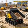 FILONA 1/50 RC Dump Truck, 2.4GHz 26CH RC Construction Vehicle with Unlimited Rotating Turret, Lights, Sound Effects, Proportional Throttle Control, RTR, for Indoor Play view 2