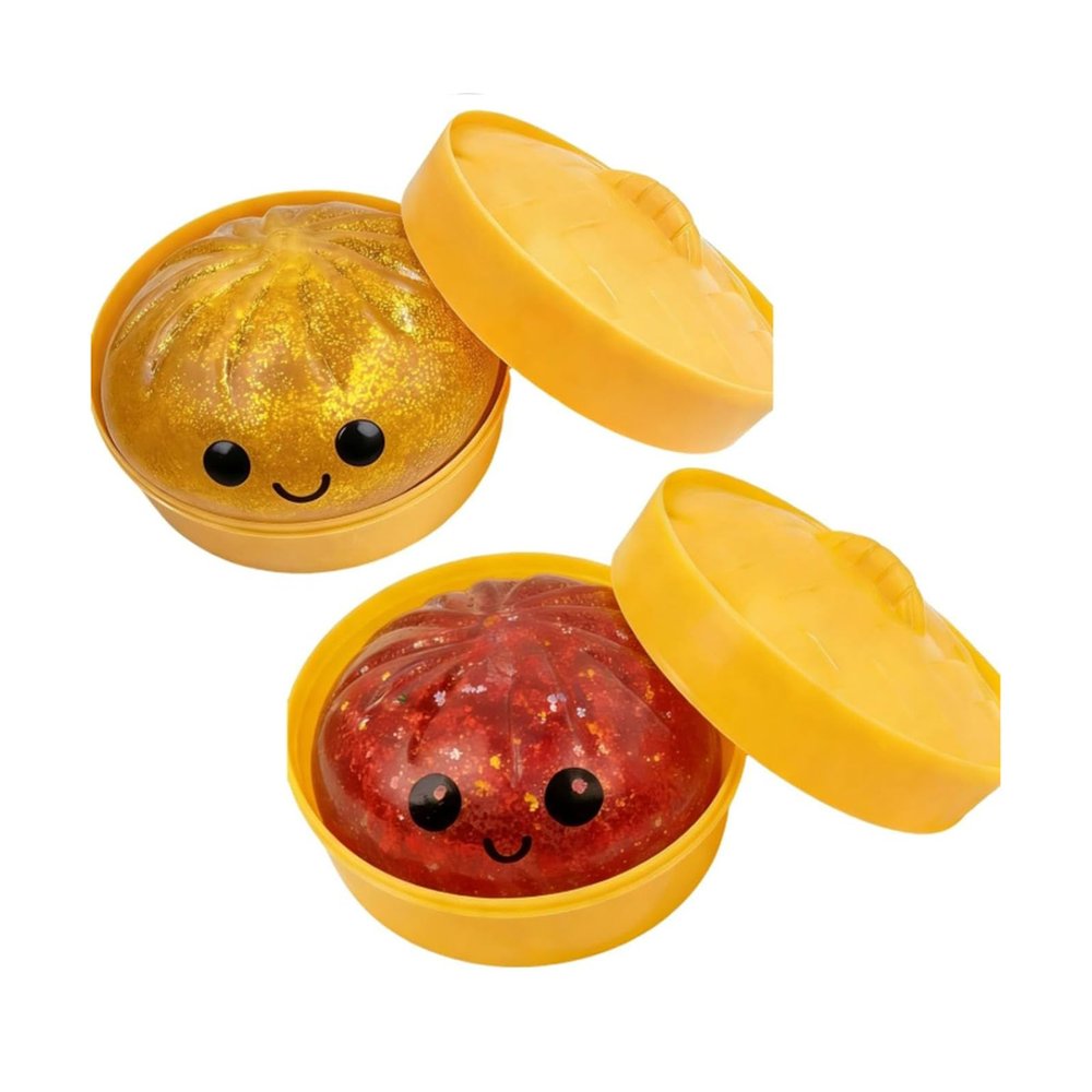 1/4Pcs Colorful Dumpling Stress Balls Fidget Toys - Stress Relief, Slow Rising, Simulated Steamed Bun Sensory Toy for Office Home Relaxation, Soft Ball Bun Squeeze Fidget Toy (2pc-e)