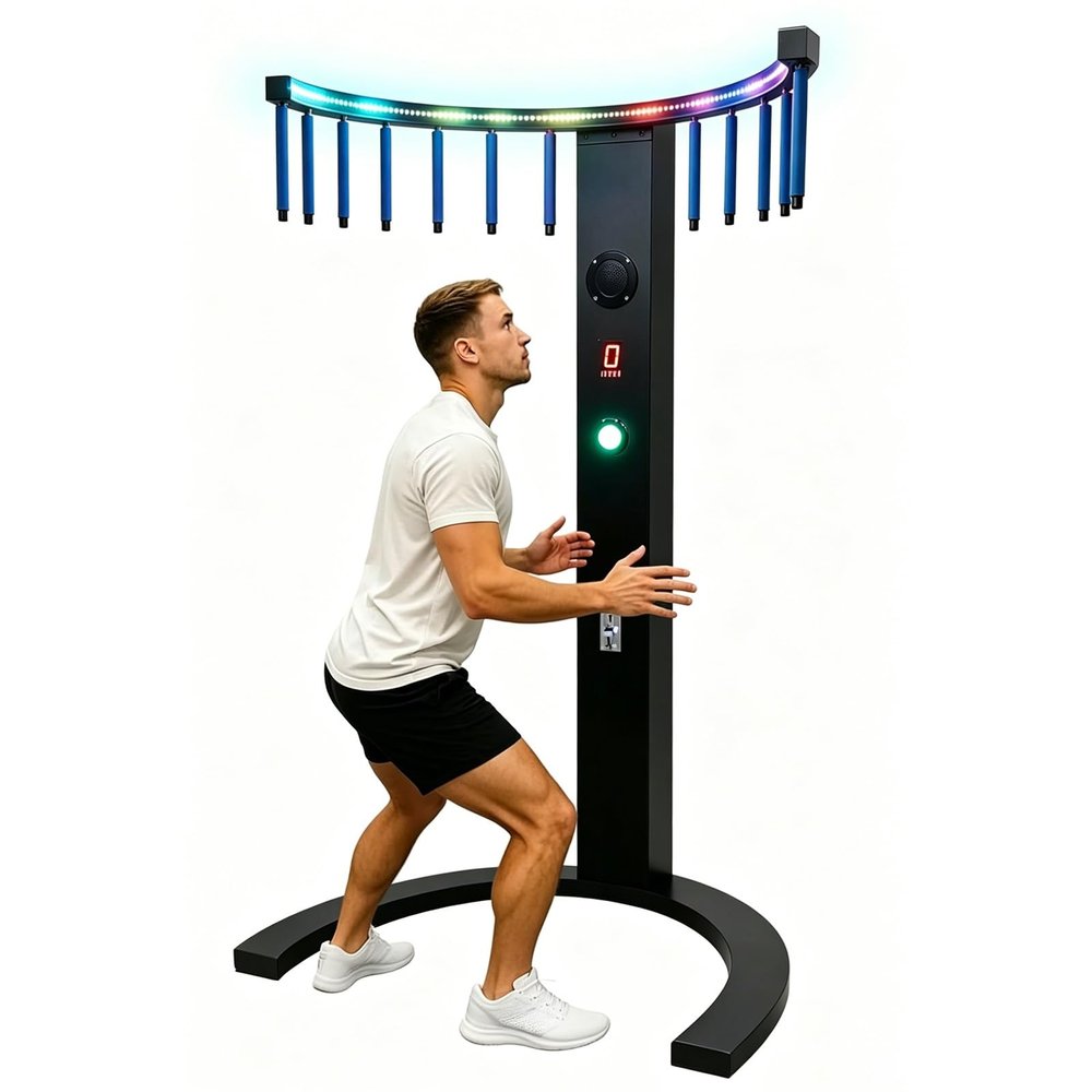 Hand Eye Coordination Catching Stick Game with LED Lights, Reflex Training Game with Round Sponge Stick & Easy Disassembly, Ideal for Party, Family Night, Home Fun