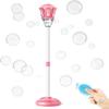 Automatic Bubble Machine - 2026 Adjustable Height Standing Bubble Blower with LED Lights & Music, Electric Bubble Maker for Birthday Party Wedding Outdoor Indoor Activities (Pink) view 1
