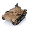 wheelfun Henglong 1/16 7.0 Plastic Panzer III H FPV RC Tank 3849 Gearbox 360 Turret Light Sound BB Shooting Airsoft Tank that Shoot Hobby Grade Model for Ages 14+ view 3