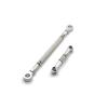 RC Accessories Compatible with HuangBo ZP1001 ZP1002 ZP1003 ZP1004 1/10 RC Car Upgrade Part Metal Servo Link Front Axle Steering Linkage Steering Rod(Silver) view 1