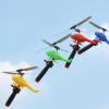 4 Pack Flying Helicopter Toys Pull String for Kids,Handheld Launcher,Outdoor Party Favors,Birthday Gifts view 3