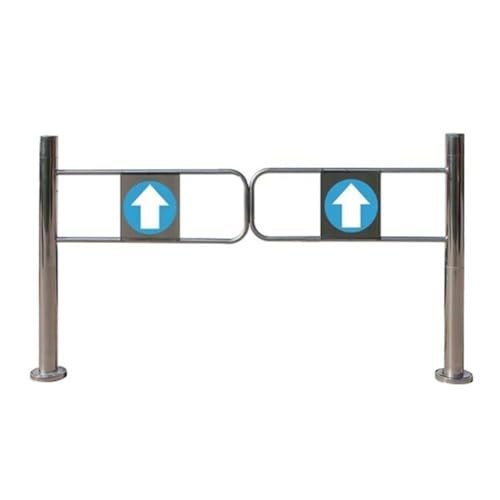 ZGLINMZ Automatic Closing Metal Pedestrian Swing Gate, 1-Way Safety Barrier for Secure Access Control in Warehouses, Libraries, and Supermarket Entrances