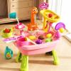 Kids Water Tables for Outside | with Faucet Cute Dinosaur Play Food Set - Kids Play Table Outdoor Water Toys -5.5x14.9x19.29 in for Preschoolers Boys Girls Aged 3+, Beach Backyard Pool Interaction view 3