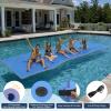 10FT Floating Water Mat for Lake, 1.5 inch Thick Lily Pad Floating Mat for Adults, 3 Layers XPE Foam Lily Pad for Pool, River, Ocean, Boat, Beach(Blue/Red/Blue) view 4
