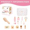 Jorzer Wooden Makeup Toy Set Comprehensive Early Educational Makeup Imaginative Interactive Pretend Cute Smooth Toy with Cotton Bag, for Girls Toys Games.. view 2