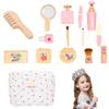 Jorzer Wooden Makeup Toy Set Comprehensive Early Educational Makeup Imaginative Interactive Pretend Cute Smooth Toy with Cotton Bag, for Girls Toys Games.. view 4