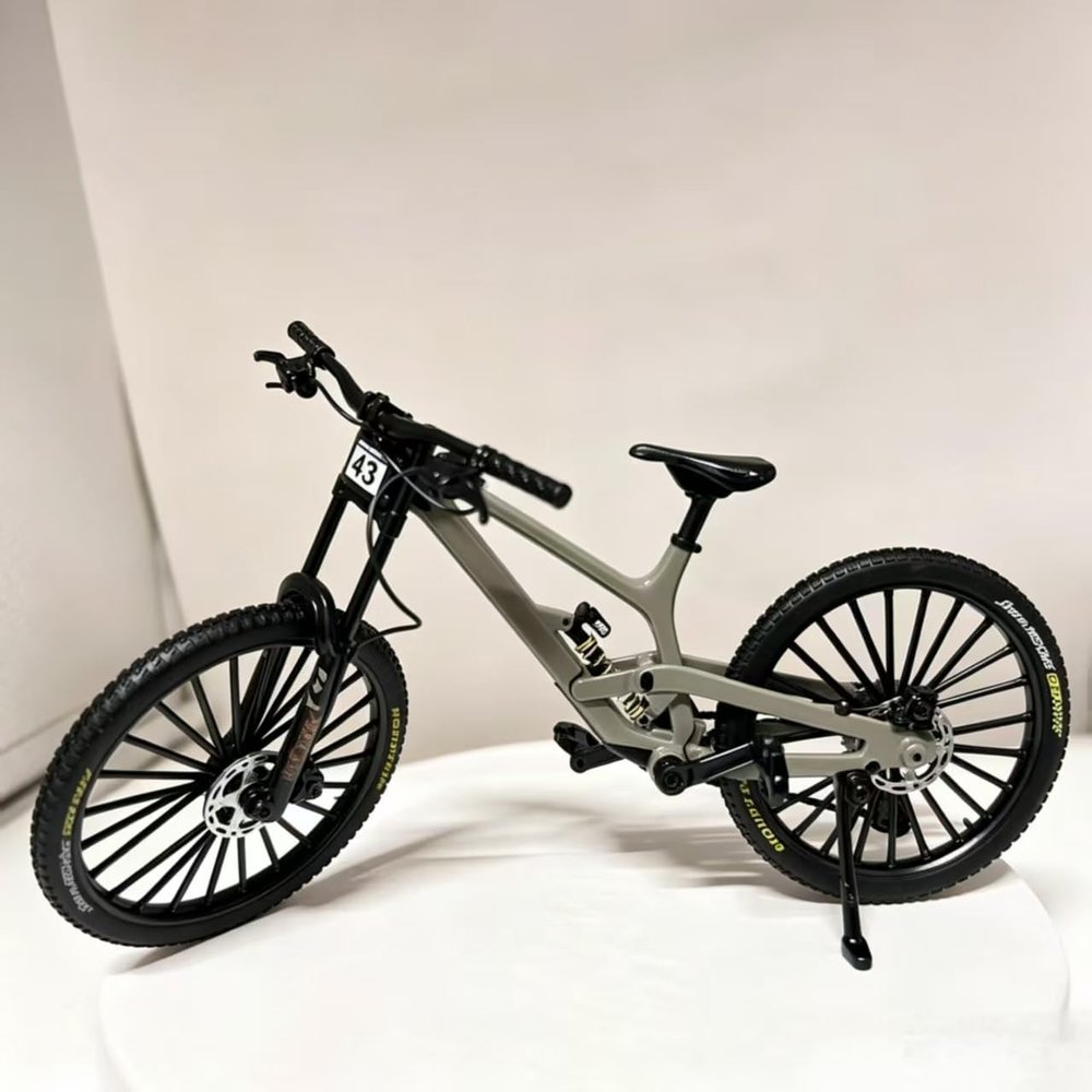 Gnrique 1:10 Ratio Alloy Diecast Mini BMX Mountain Bike Finger Model Toy Decoration Office Craft Suitable for Bicycle Lovers (Grey-43)