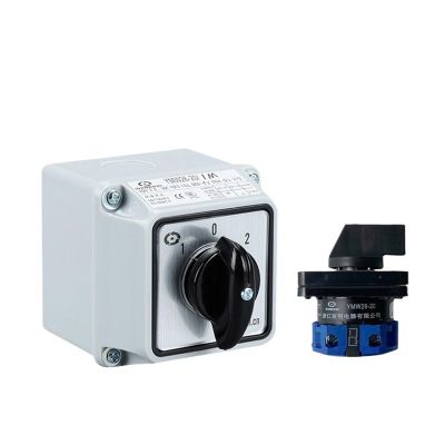 FXPCGZISH YMW26-20/1M Waterproof IP65 Rotary Cam Switch Changeover Control Circuit 690V 20A 1 Pole with Protective Box LW26 LW28 LW39B(Customize)