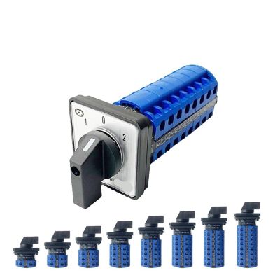 FXPCGZISH LW26-20 YMW26 Series Silver 1-8 Poles 20A 690V Control Power Rotary Selector Changeover Cam Switch LW28-20(20A-Customize,3P-12 Terminals)
