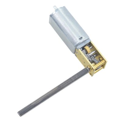 1218 N20 DC 3V 6V 12V Gear Motor M4 50mm Threaded Shaft High Torque Electric Metal Micro Worm Self Locking(D Type,6V 381 RPM)