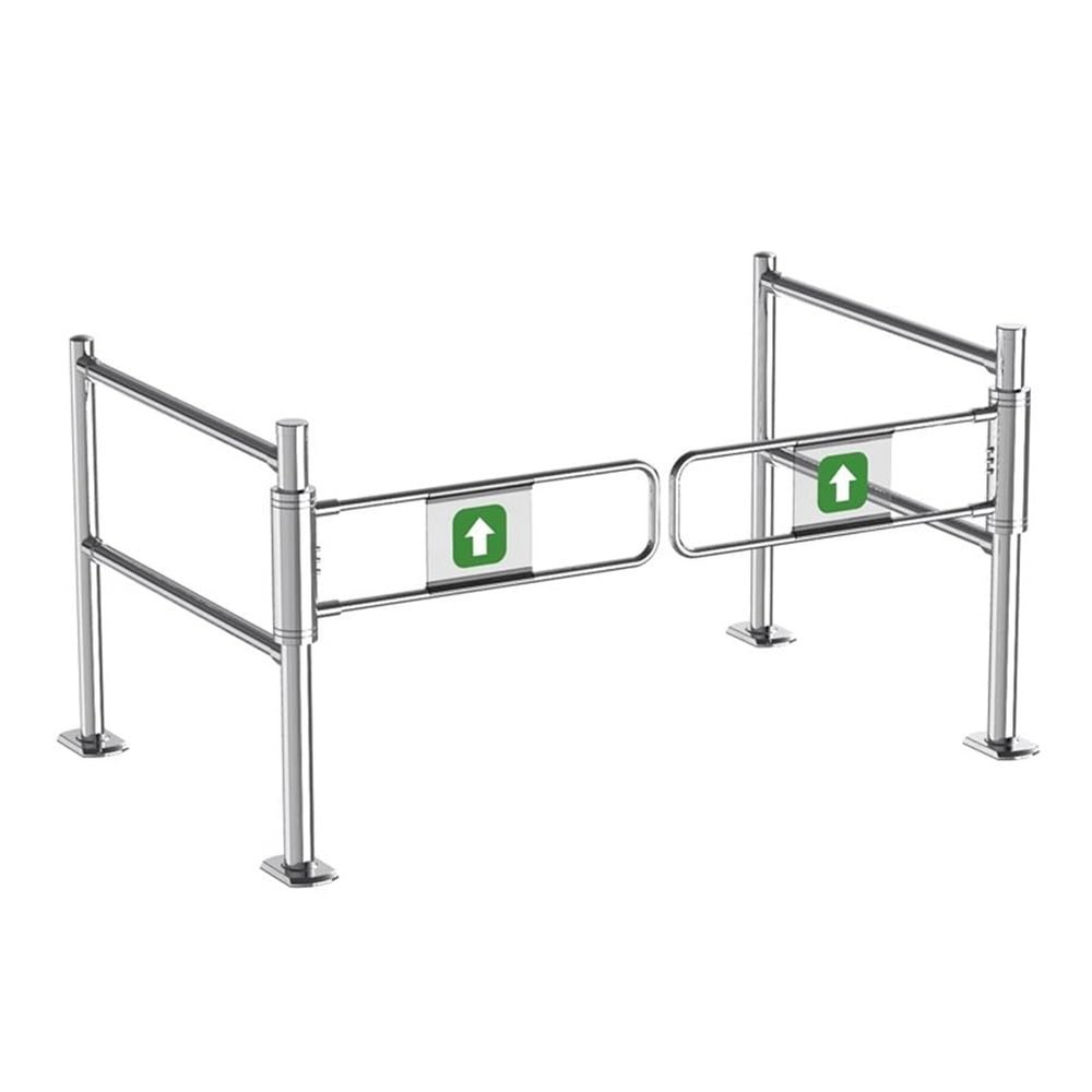 ZGLINMZ Automatic Closing Safety Gate with Heavy Duty Metal Guardrail for Entrance Security in Stores and Warehouses