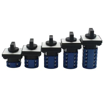 FXPCGZISH LW28 125A 1/2/3/4/5/6/7 Phase 4/8/12/16/20/24 Screw Terminal 3 Position Changeover cam Switch Silver (Man-Off-AUTO,8P-32 terminals)