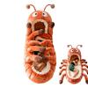 Hugging Caterpillar Sleeping Bags, Plush Cocoon Sleeping Bag with Pull Cord, Full Body Lounger Nap Pod, Cozy Reading Nest, Soft Animal Sleeping Bag(Orange) view 1