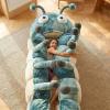 Hugging Caterpillar Sleeping Bags, Plush Cocoon Sleeping Bag with Pull Cord, Full Body Lounger Nap Pod, Cozy Reading Nest, Soft Animal Sleeping Bag(Orange) view 3