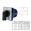 FXPCGZISH 32A 660V Power Circuit Control Selector Changeover Two Poles Silver Customize Rotary Cam Switch YMW26 LW28 LW26-32/2(012) view 2