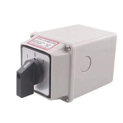 FXPCGZISH LW26-20/6M YMW26 with Waterproof Box Transfer 20A 3 Position Rotary Cam Switch Double Power Switching Manual Control