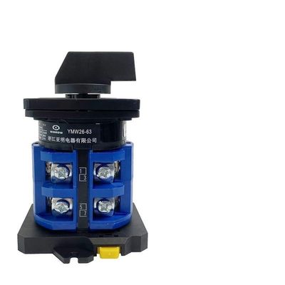 FXPCGZISH 63A DIN Rail Mounted Selector LW26-63/2 Two Poles Selection Control Circuit Silver Rotary Cam Switch(Customize)