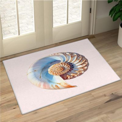 Seashell 5x7 Rug - Modern Rug 3x5 - Abstract Area Rug for Living Room Bedroom, Abstract Carpet, Non Slip & Soft Low Pile Indoor Small Washable Rugs for Women Teens A135