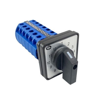 FXPCGZISH LW26-20/6 Rotary Cam Switch 20A Twelve-Gear 12 Positions Six-Section 6 Poles Single-Wire Power Circuit Selector Silver (Customize)