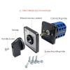 FXPCGZISH LW26-20/6 Rotary Cam Switch 20A Twelve-Gear 12 Positions Six-Section 6 Poles Single-Wire Power Circuit Selector Silver (Customize) view 4