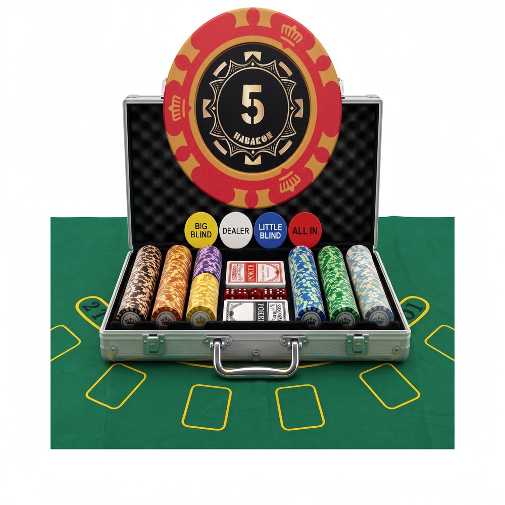 LEPULER 300 Pcs Poker Chips Set Texas Holdem for Blackjack Gambling Gaming