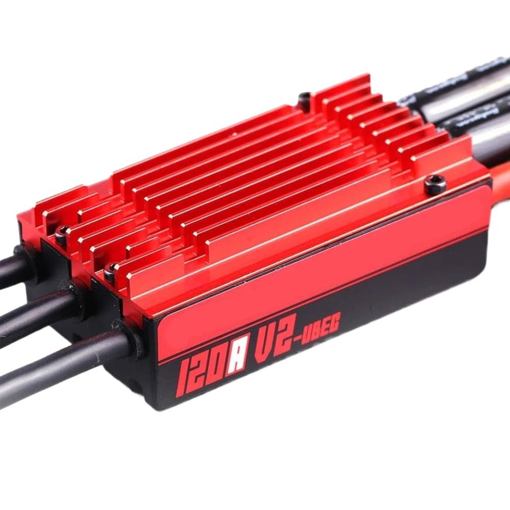 120A Brushless ESC with UBEC and Reverse Thrust Function for Fixed-Wing RC Aircraft, Compatible with Skywalker Models