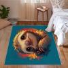 Sloth 5x7 Rug - Cute Rug 3x5 - Children Area Rug for Living Room Bedroom, Blue Carpet, Non Slip & Soft Low Pile Indoor Small Washable Rugs for Women Teens A201 view 3