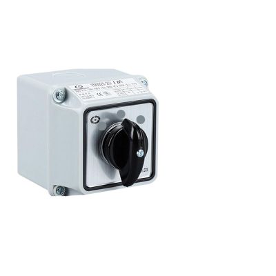 FXPCGZISH YMW26-20/1M Waterproof IP65 Rotary Cam Switch Changeover Control Circuit 690V 20A 1 Pole with Protective Box LW26 LW28 LW39B(1-0-2 with Box)