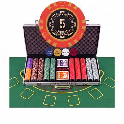 LEPULER 500 Pcs Poker Chips Set Texas Holdem for Blackjack Gambling Gaming