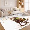 Frog 5x7 Rug - Insects Rug 3x5 - Children Area Rug for Living Room Bedroom, White Carpet, Non Slip & Soft Low Pile Indoor Small Washable Rugs for Women Teens A171 view 2