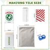American Mahjong Tile Set Christmas candy cane striped seamless Christmas candycane red stripes 166 Acrylic Mahjong Tiles 1.4" Large Mahjong Game Set with Bag and Accessories for Gift Travel Party view 2