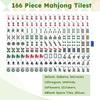 American Mahjong Tile Set Christmas candy cane striped seamless Christmas candycane red stripes 166 Acrylic Mahjong Tiles 1.4" Large Mahjong Game Set with Bag and Accessories for Gift Travel Party view 3