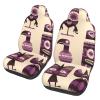 GENTERUN Tropical Decorative Pattern Car Seat Covers Set of 2 Universal Fit Polyester Stretch Seat Protectors for Car SUV Truck Easy Install Washable view 1