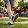 4th of July Knit Footbag, Patriotic Star Flag Sandbags for Adults, Red White Blue Decor Juggling Balls for Memorial Day, Independence Day Outdoor Play (6pack) view 2