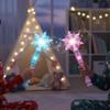 Elyebxj 2-Pack Enchanting Snowflake Light Up Princess Wands, Toy Set with Flashing LED for Kids Role Play, Birthday Party Favors Costume Photo Prop, Wand for Kids view 3