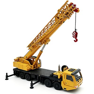 Tipmant Alloy Diecast Mobile Crane Model Toy Metal Realistic Die-cast Heavy Crane Engineering Construction Truck Vehicle Simulation Scale 1:55 for Collection Kids Gift