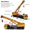 Tipmant Alloy Diecast Mobile Crane Model Toy Metal Realistic Die-cast Heavy Crane Engineering Construction Truck Vehicle Simulation Scale 1:55 for Collection Kids Gift view 2