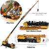 Tipmant Alloy Diecast Mobile Crane Model Toy Metal Realistic Die-cast Heavy Crane Engineering Construction Truck Vehicle Simulation Scale 1:55 for Collection Kids Gift view 3