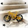 Alloy Mini BMX Bike, Mountain Bike, Finger Bike, Toy Model, Desk Decoration, Crafts Suitable for Bicycle Lovers, Bike Runners, Kids, Boys and Girls (Yellow-zhiba1) view 3
