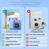 Kids Instant Print Camera with 5 Rolls Print Paper, 1080P HD Camera, Rechargeable Portable Toddler Selfie Camera, Christmas Birthday Gifts Toys for Boys Girls Age 3-12 (Blue) view 2