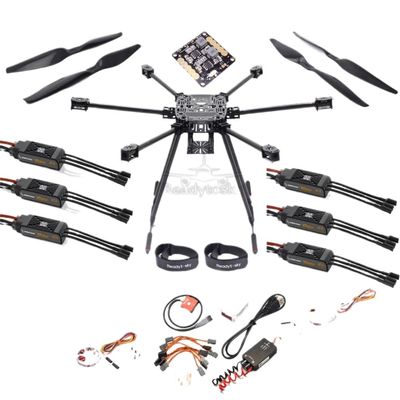 Full Carbon Fiber Hexa-Rotor Frame Kit With APM2.8 Pixhawk 2.4.8 Flight Control 5010 750KV Motor And X-roter Pro 40A ESC Set(with Naza FC set)