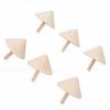 Vikye Wooden Unfinished Spinning Top Set for Creative Projects Handicraft Party Game 12 Pcs for Family Children Natural Wood (12 Pieces) view 4
