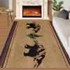 Bear Cabin Rugs for Boys Room, Bear Rustic Area Rug 4x5, Western Wildlife Outdoor Rug Washable & Non Slip Carpet for Home Decor view 2