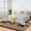 Bear Cabin Rugs for Boys Room, Bear Rustic Area Rug 4x5, Western Wildlife Outdoor Rug Washable & Non Slip Carpet for Home Decor view 4