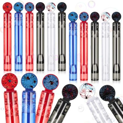 Hollowfly 24 Pcs Spider Web Mini Bubble Wands Party Favors for Kids